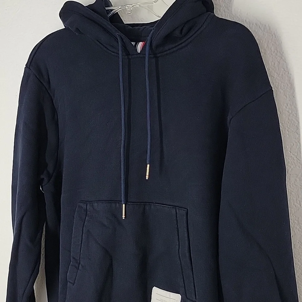Thom Browne men's stripe hoodie cettire navy blue size 3 - Picture 6 of 15